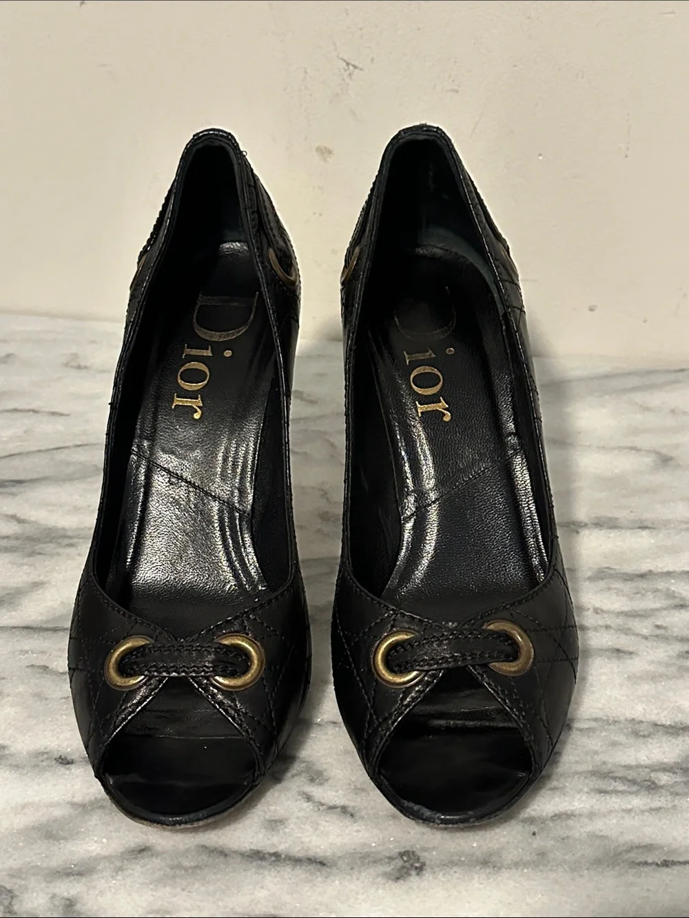 Dior peep toe