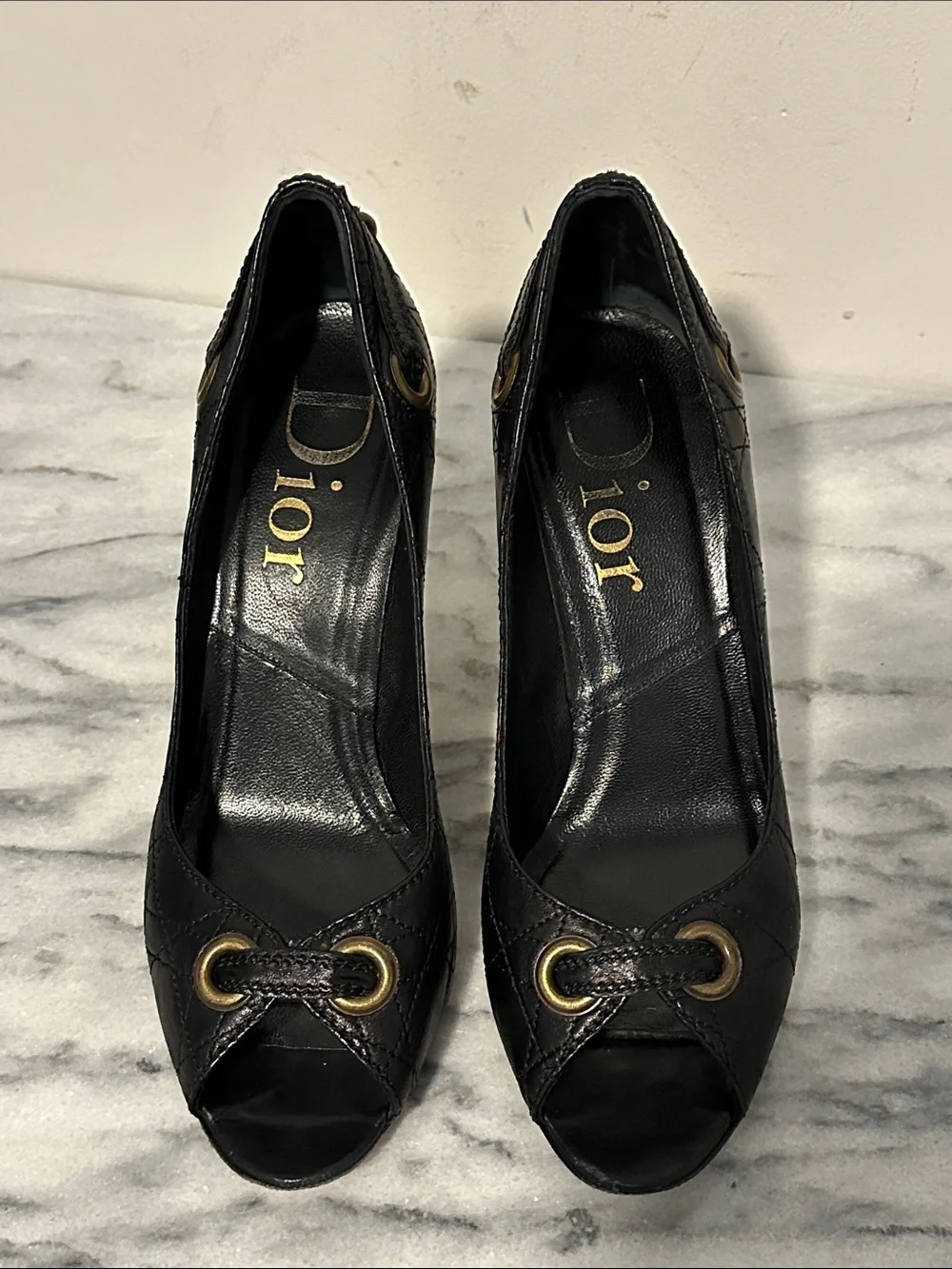 Dior peep toe