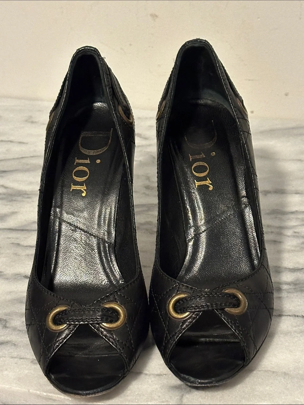 Dior peep toe