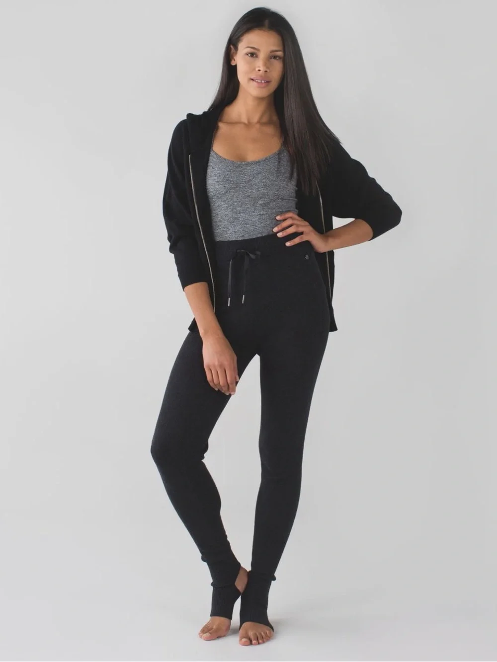 Lululemon Sweet Savasana Sweater Pant Heathered Black, size 4