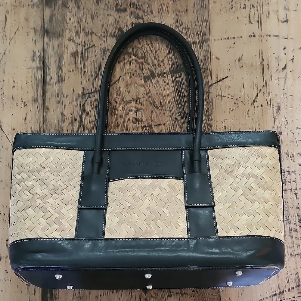 ALEXANDRO YEO Woven Open Top Satchel‎ Handbag