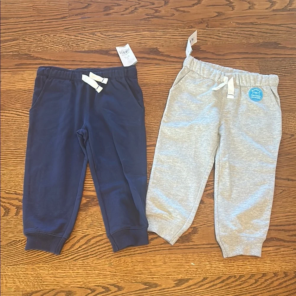 Carter's Blue and Gray Sweatpants Set Elastic Waistband