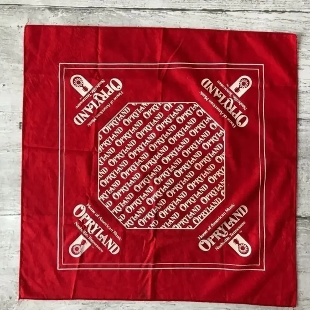 Vintage Opryland Bandana Scarf Hanky Country Music Nashville