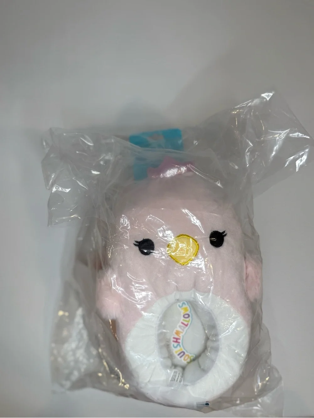 Squishmallows Alyssa The Swan White & Pink Bird Slipper 4-5