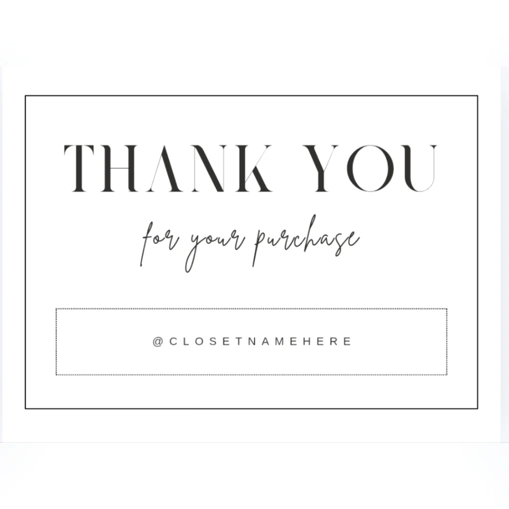 50 Custom 4x6 Cubic Thank You Notes Labels/Thank You Stickers