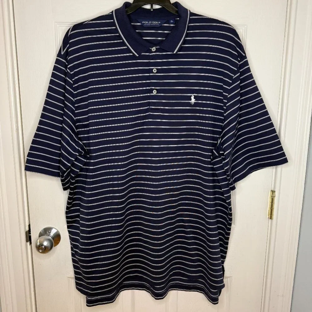 Polo Golf Ralph Lauren 100% Pima Cotton Navy Blue Polo Shirt Size XL
