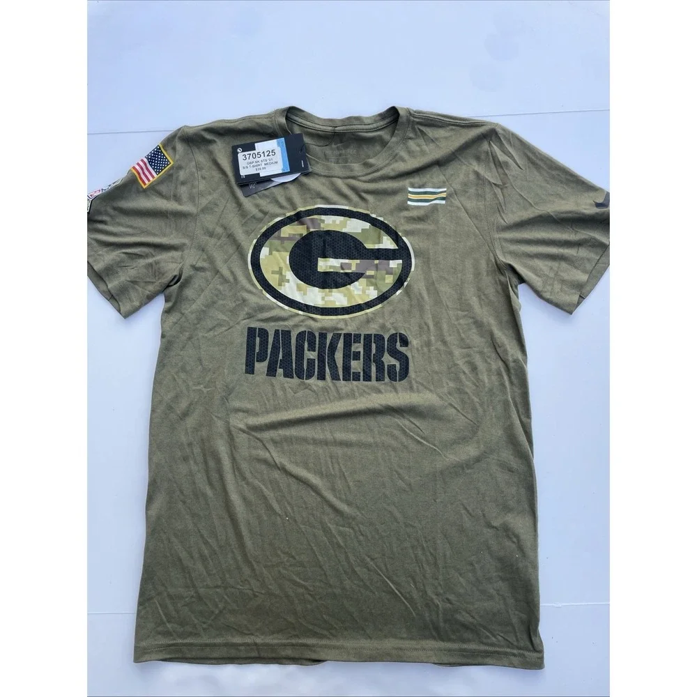 Woman's Medium Green Packers Nike T Shirt with Tags
