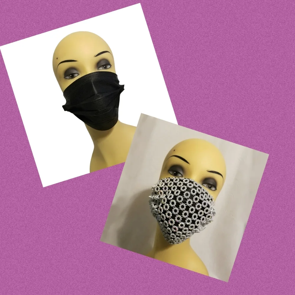 Rhinestone Fashion Face Mask