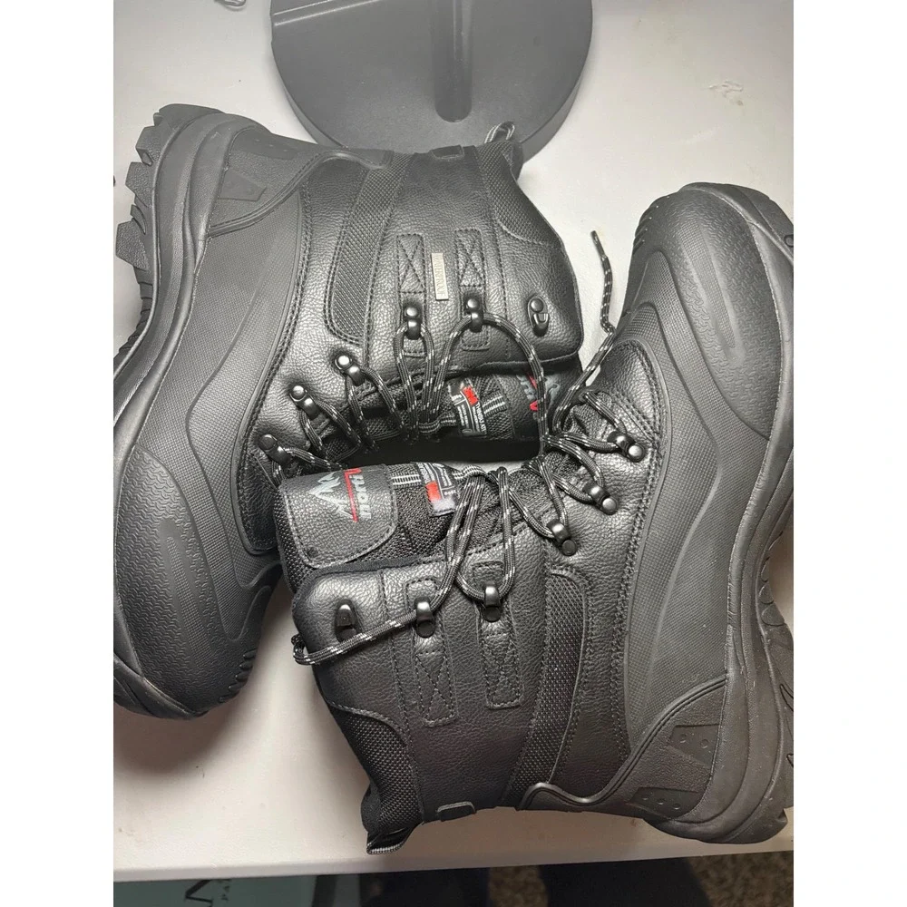 Nortiv 8 Waterproof Insulated Winter Hiking Boots Mens 11 Black 600G