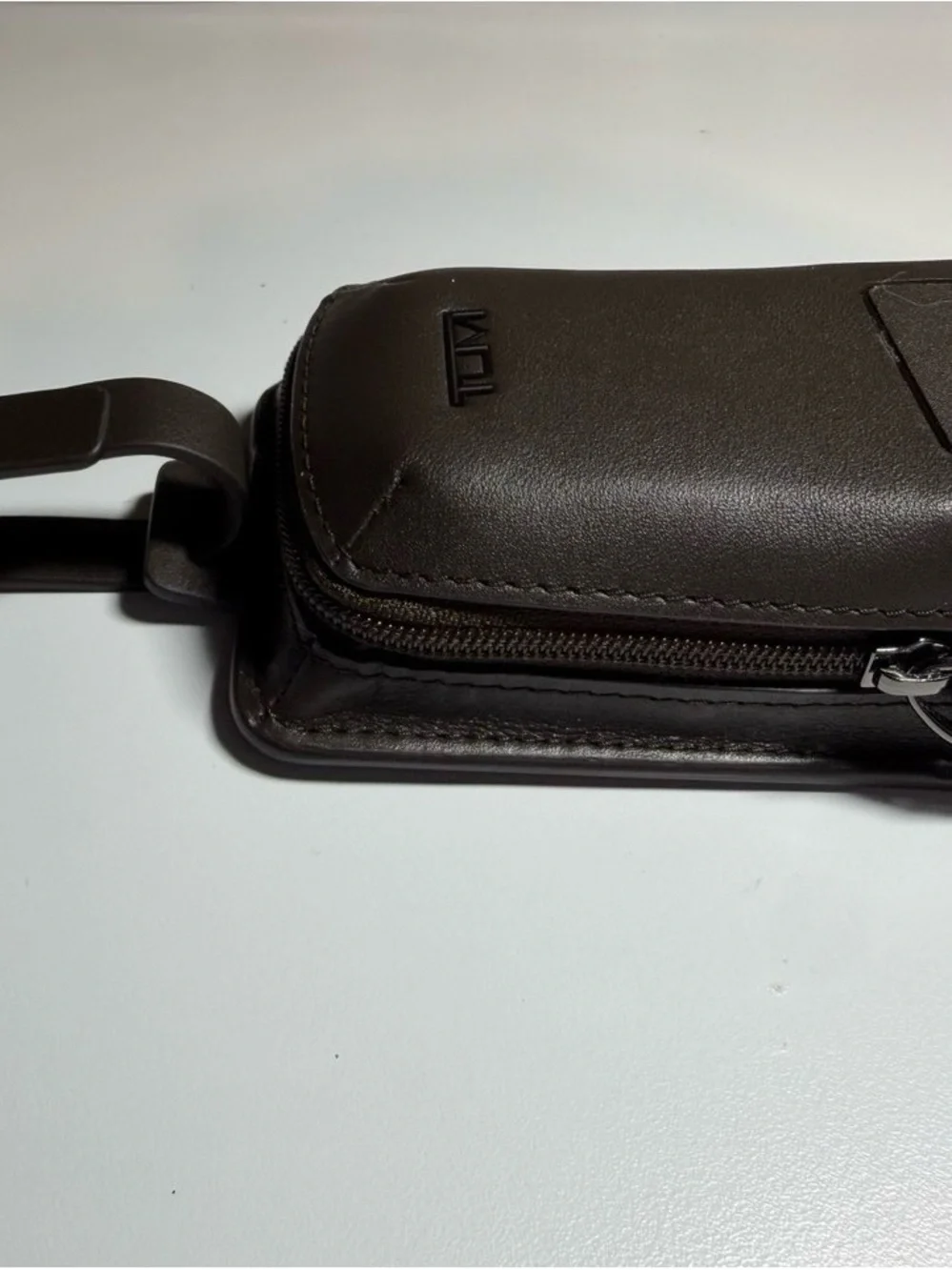 Tumi brown leather