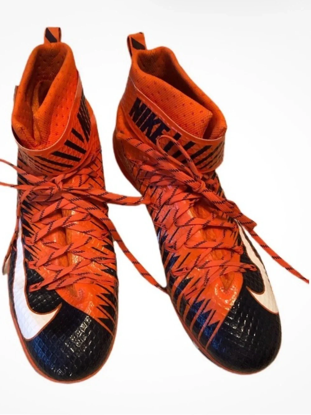 Nike Mens Lunarbeast Elite Orange Football Cleats NikeSkin 847588-410 Sz 14 NWOT