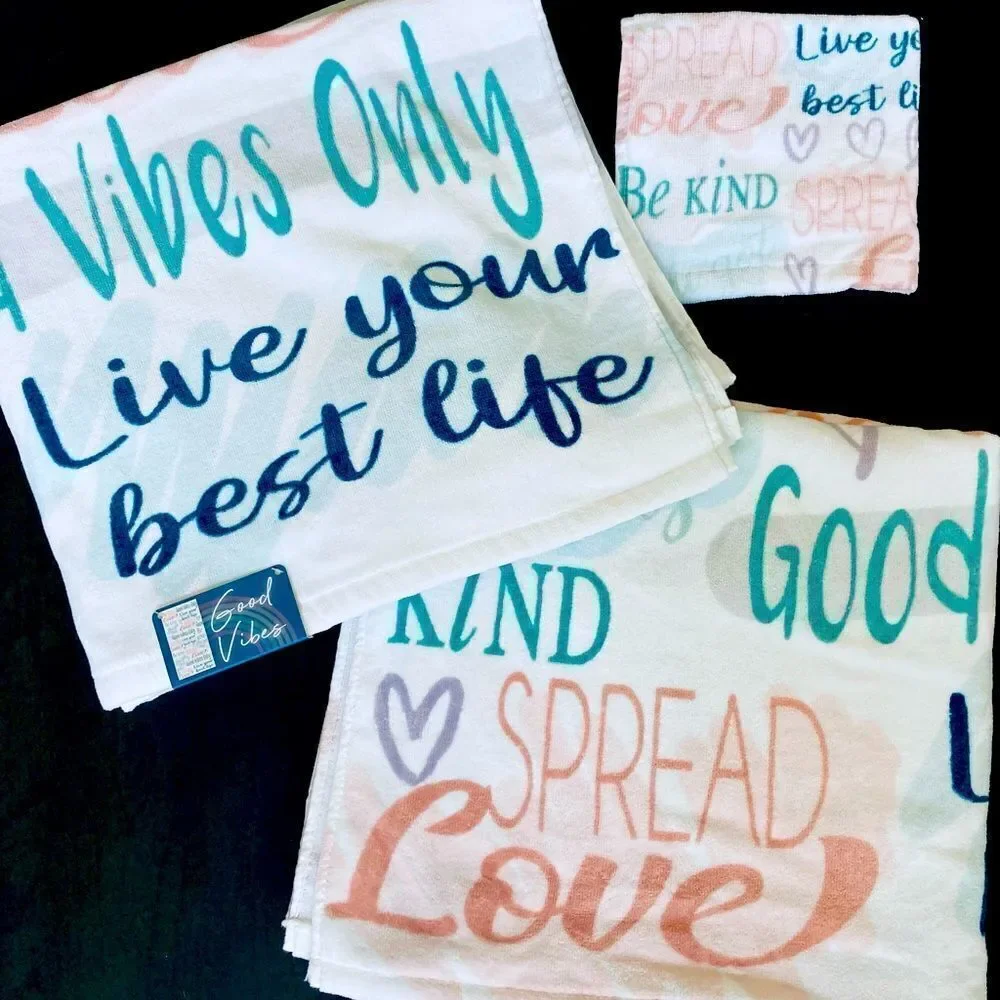 NWT Positive Words 3-pc Bath Towels Set