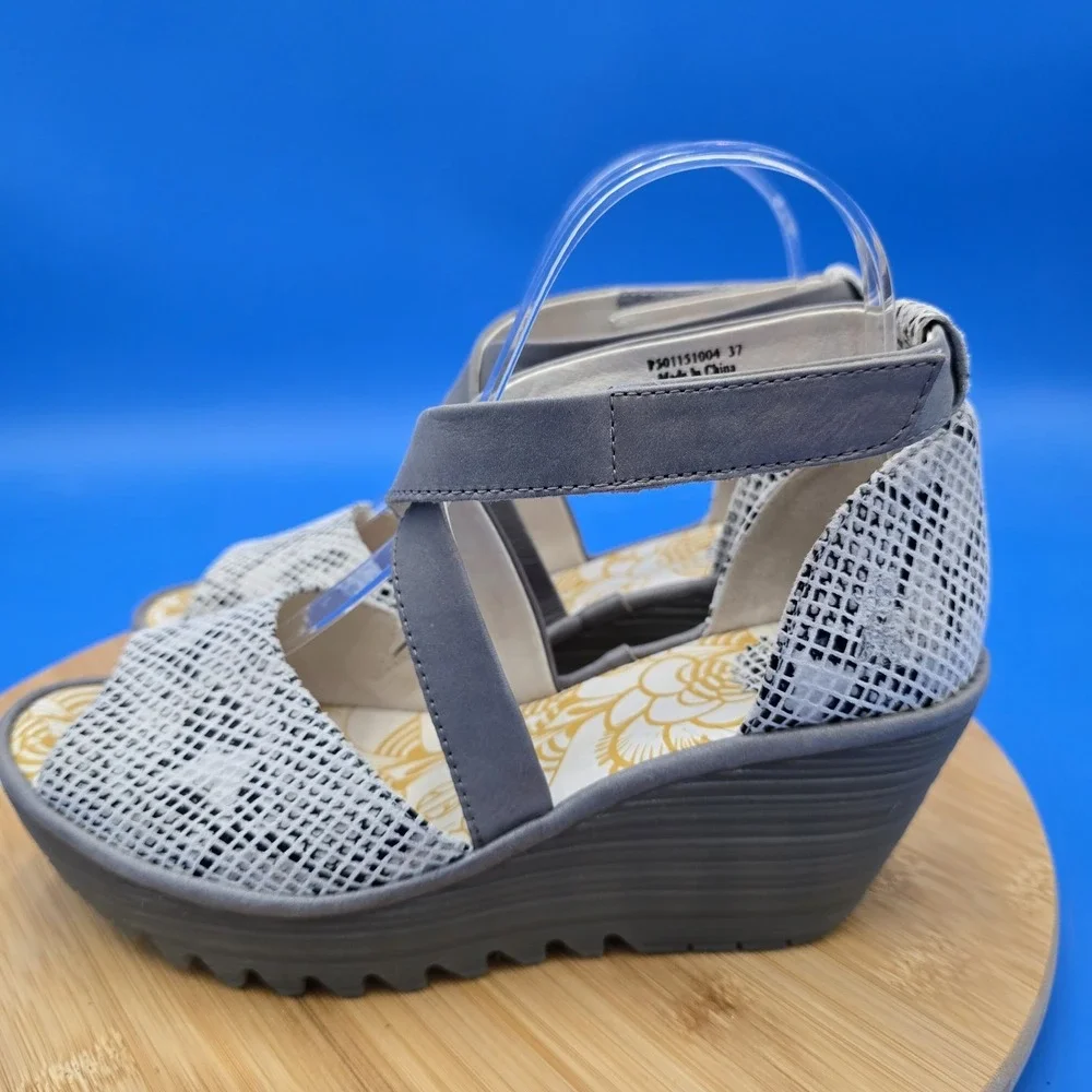 Fly London leather animal women