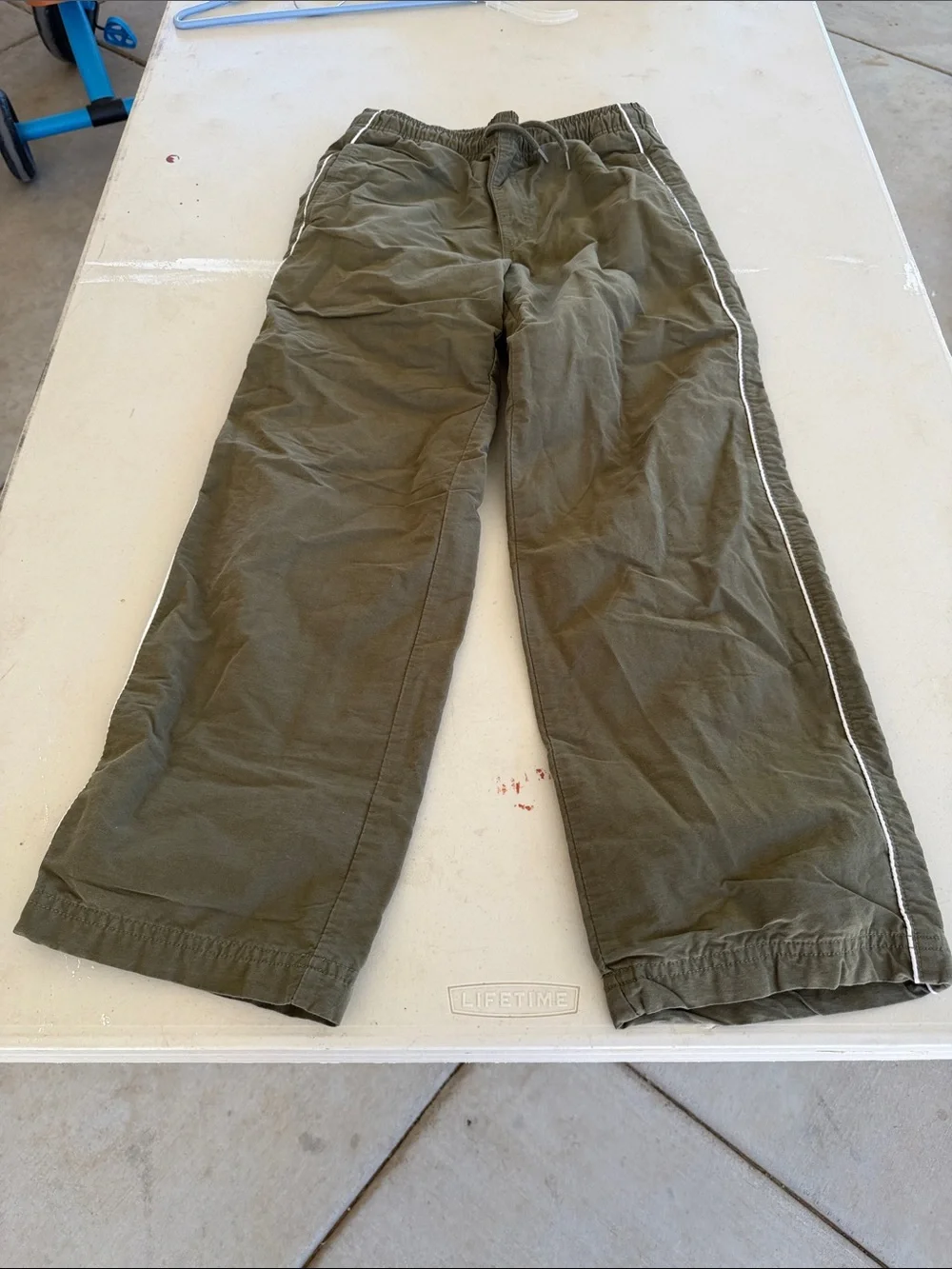 Gymboree Olive Green Pants with White Side Trim