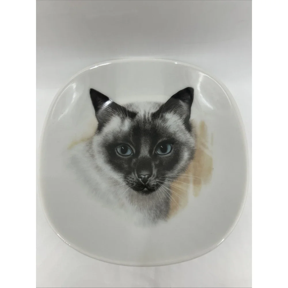 Schumann Arzberg Bavaria Germany Siamese Cat Trinket Dish Small Plate