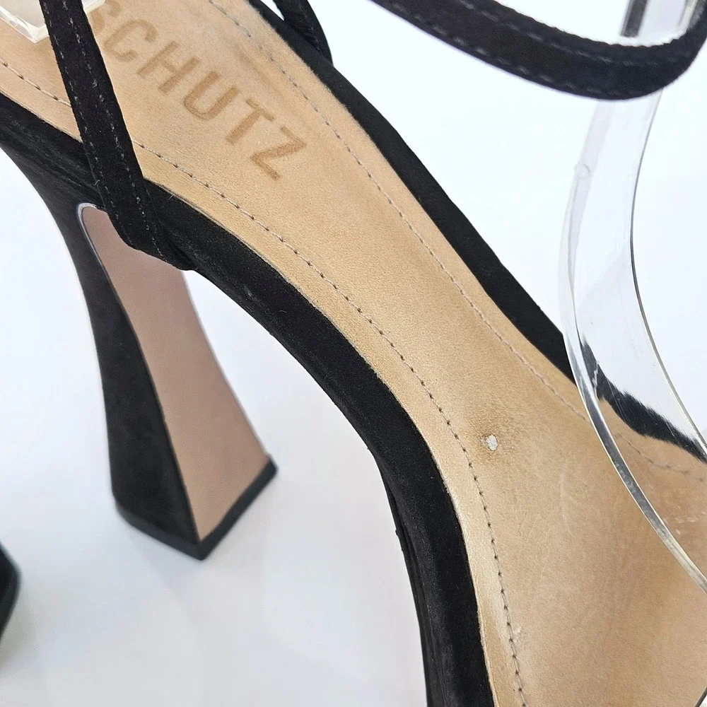 SCHUTZ black suede