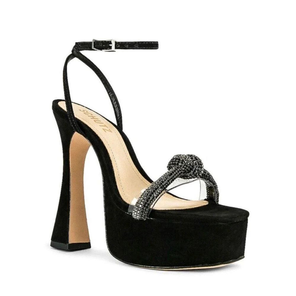 SCHUTZ black suede