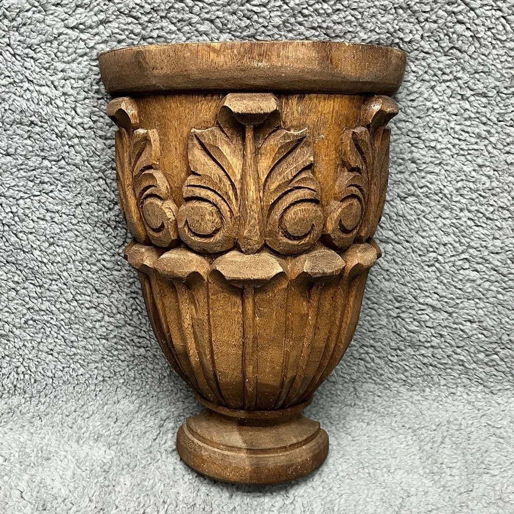 Pier 1 Solid Wood Corbel Wall Shelf‎ Vintage Ornate Hollywood Regency