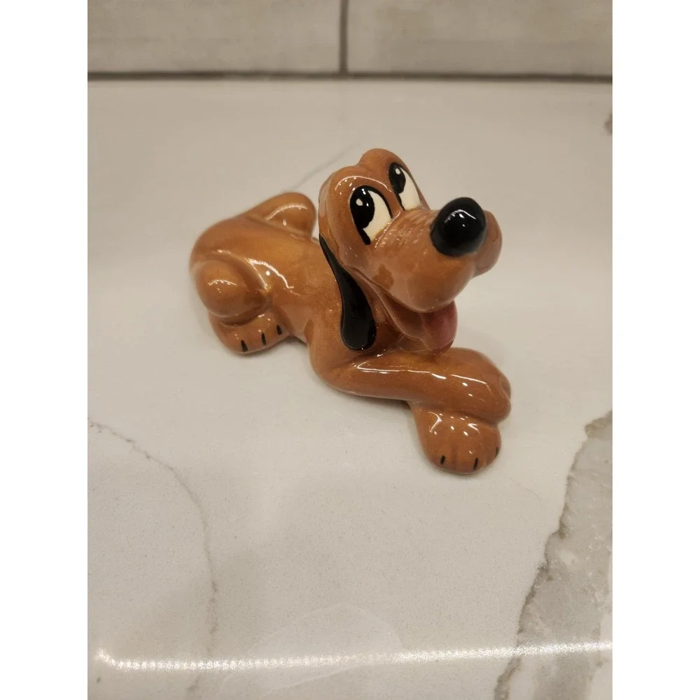 Vintage 1950s Evan K Shaw American Pottery Metlox Disney's Pluto Dog Laying Down