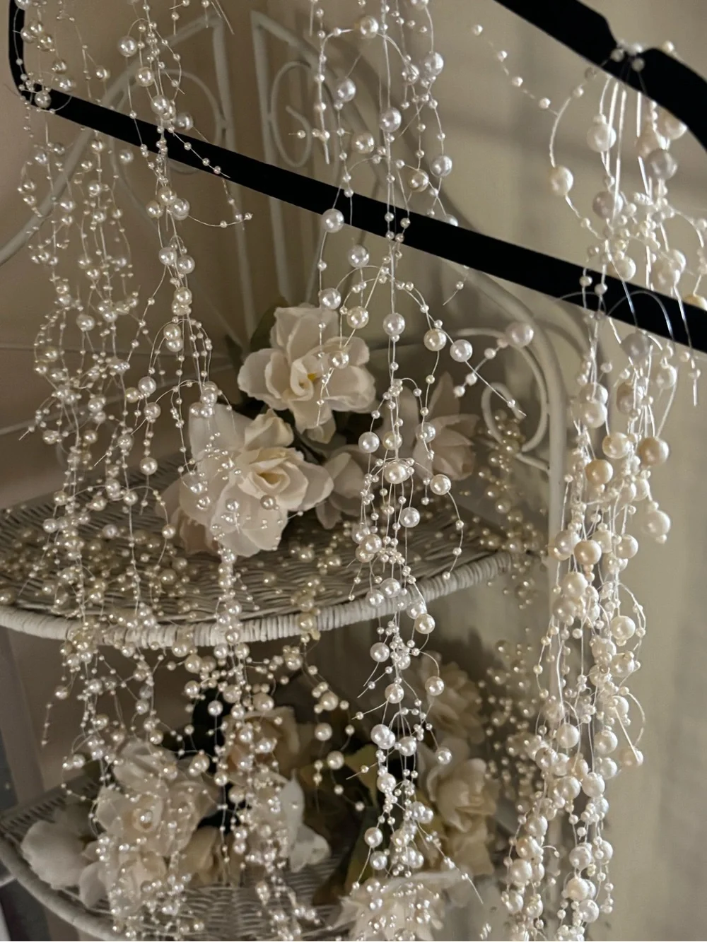 Bundle; Elegant Pearl Bead Garland String - White