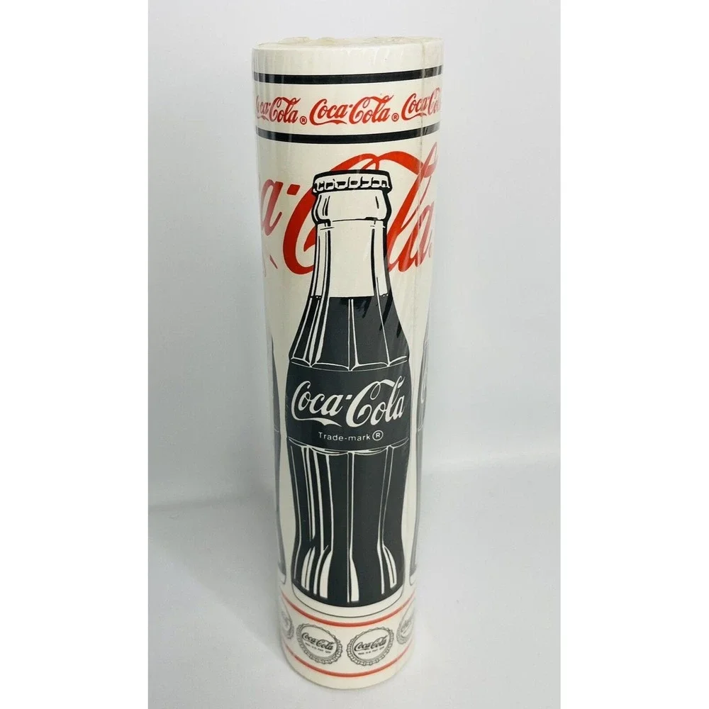 GENUINE Vintage Collectible Red Black Coca Cola Coke‎ Bottles Wall paper Border