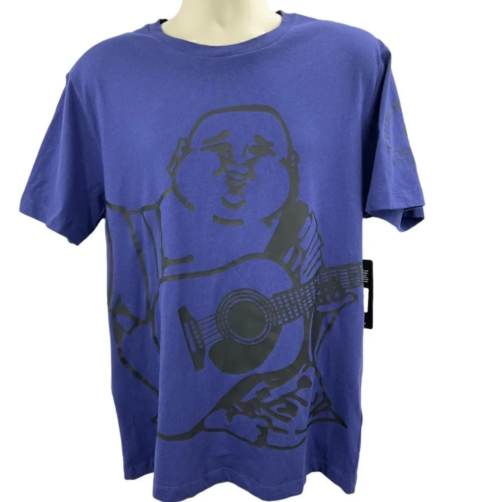 True Religion purple Buddha short sleeve cotton shirt