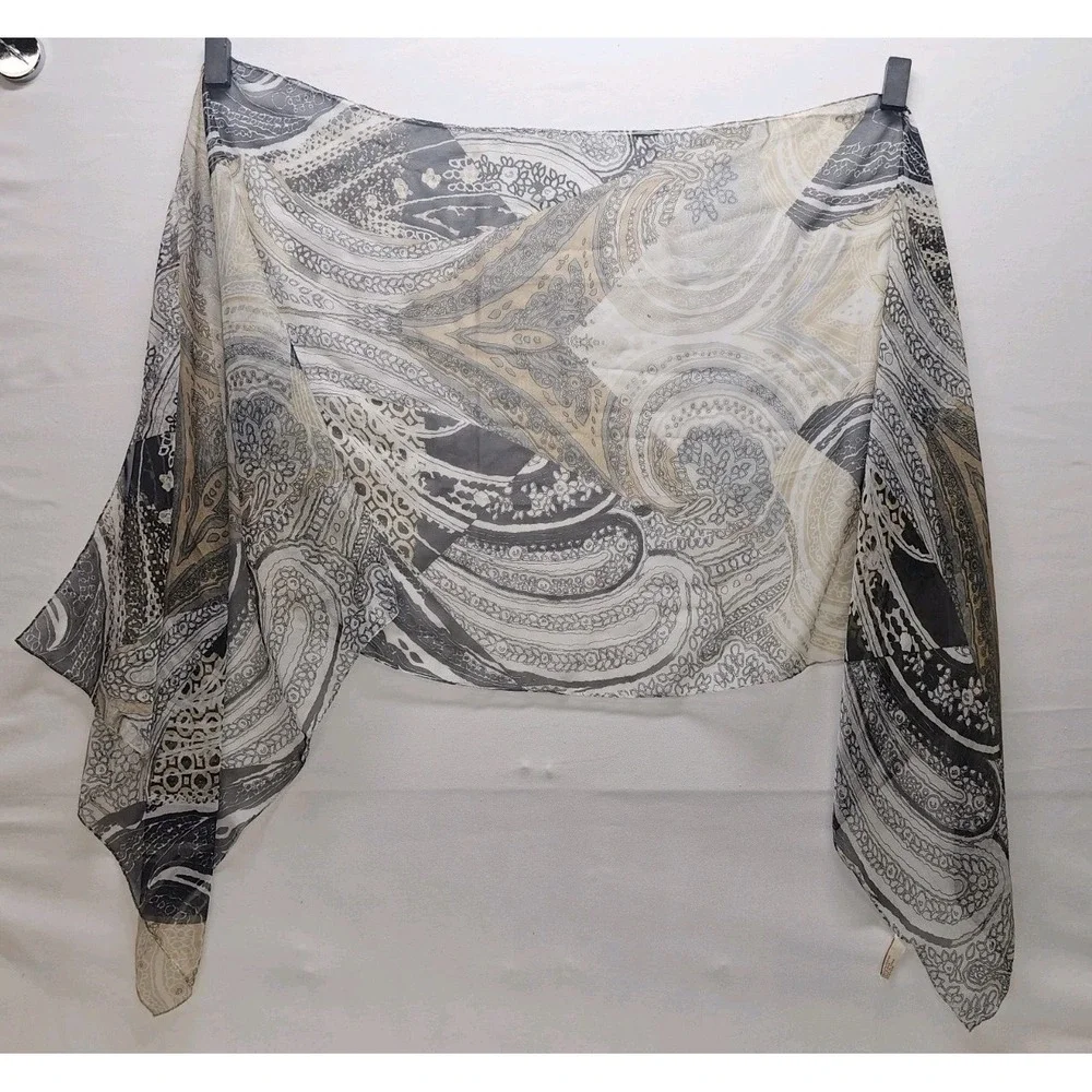 Vtg Collection Eighteen‎ Tan And Black Geometric EUC