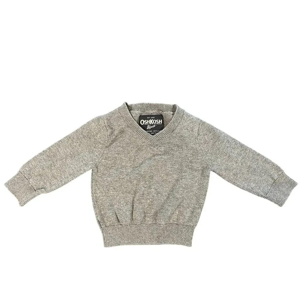 Osh Kosh‎ B'gosh Sweater 100% Cotton Toddler 6M Grey