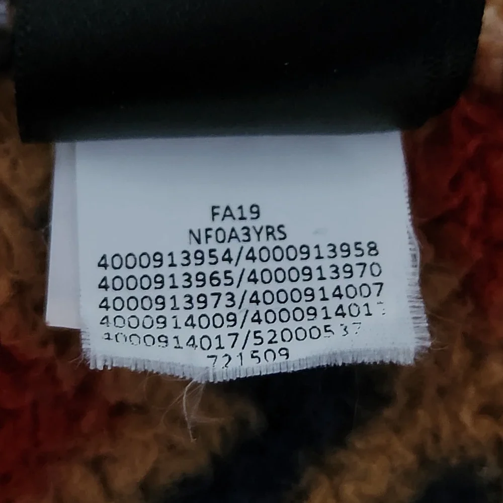 The North Face measurements shoulder