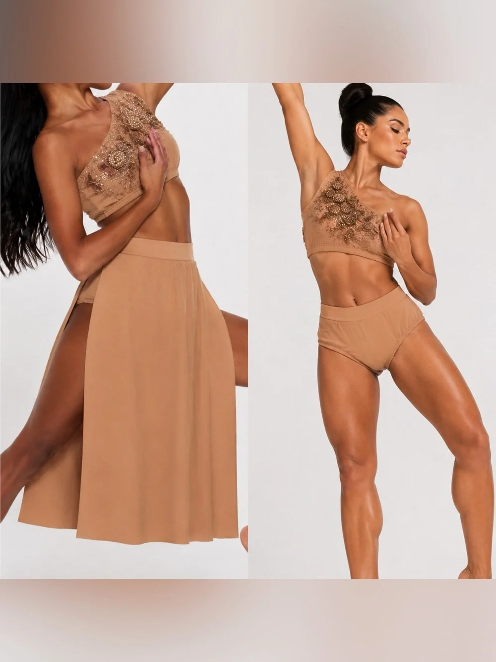 Kelle dance solo custom costume blush tan 2 piece GODDESS 7046 lyrical LC child