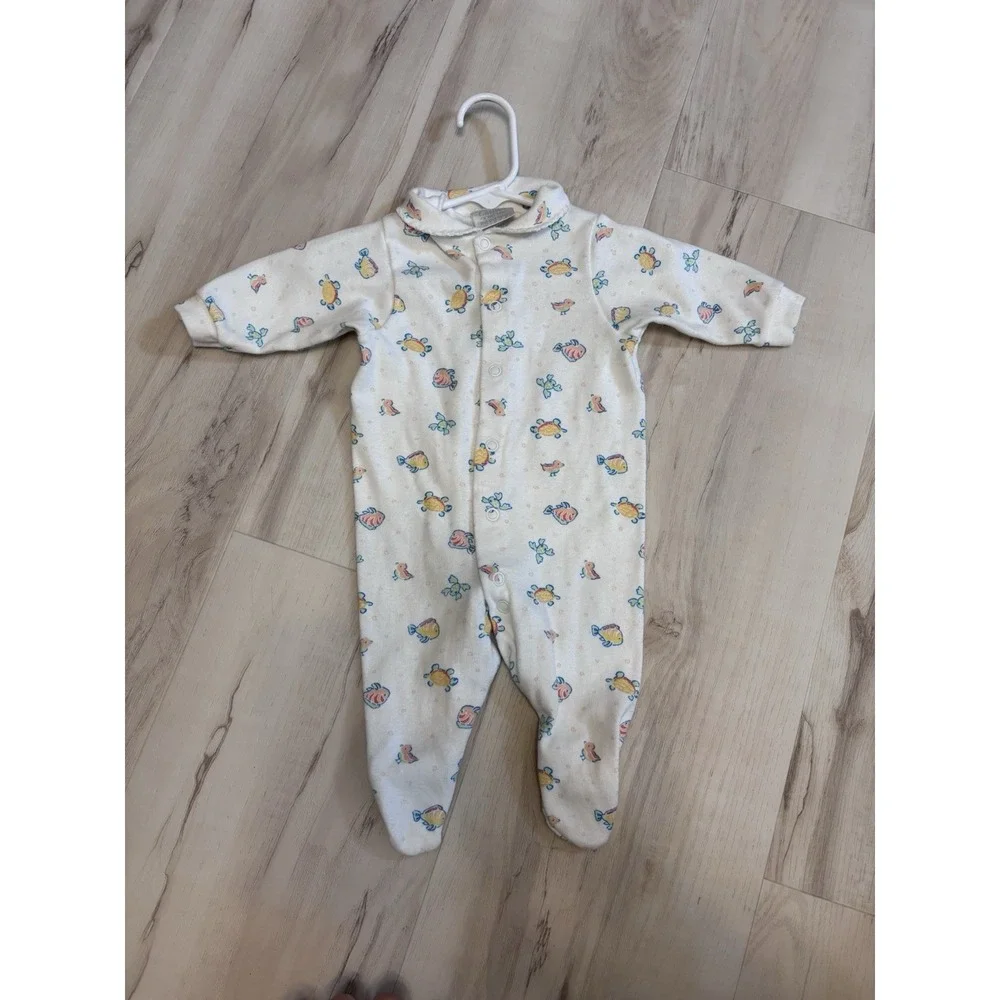 Y2K Carters‎ Baby Turtle Footie Sleeper One Piece Buttons 0-3 months
