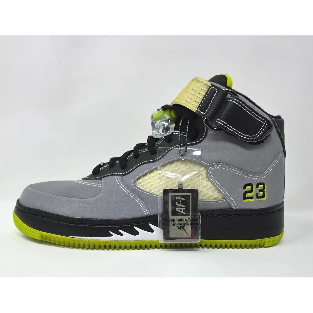 Nike Air Jordan Fushion 5 Stealth Bright Cactus 318608-011 Men's 8.5