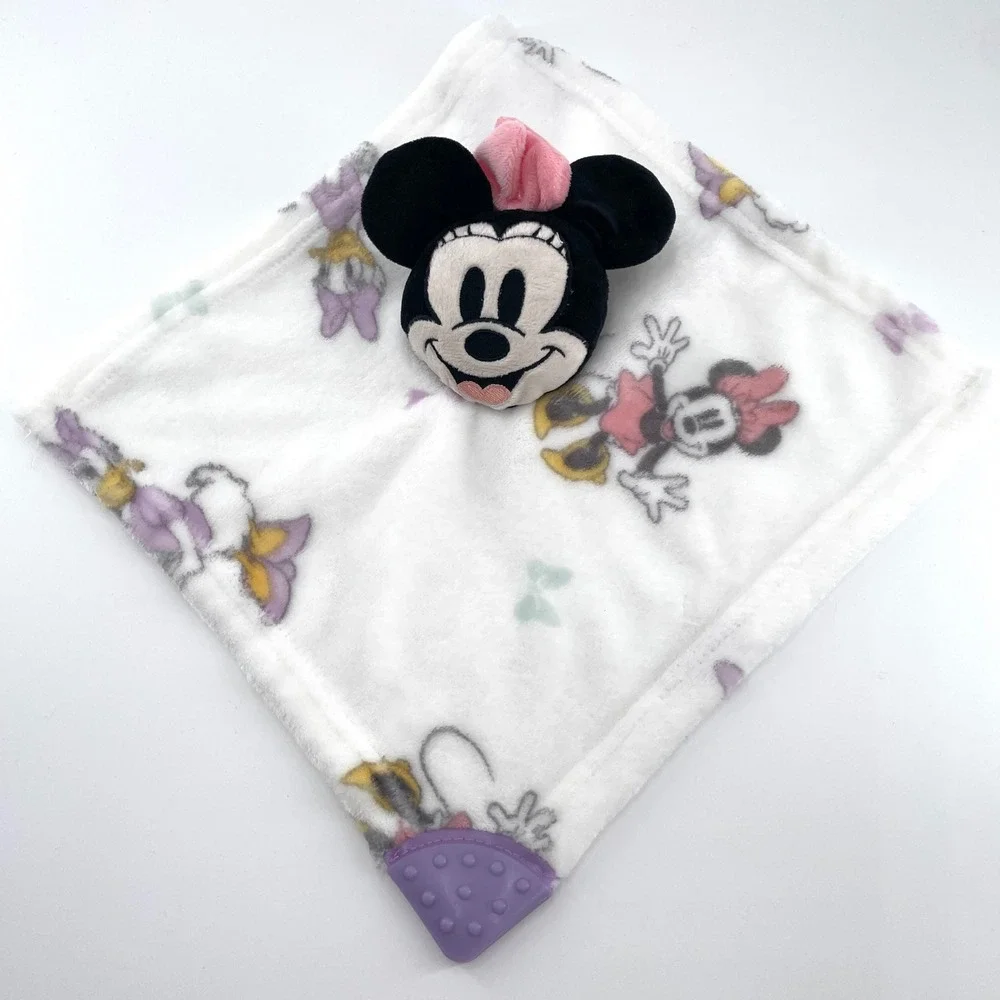 Disney Baby Minnie Mouse Daisy Duck Security Blanket Lovey Teether Purple Pink