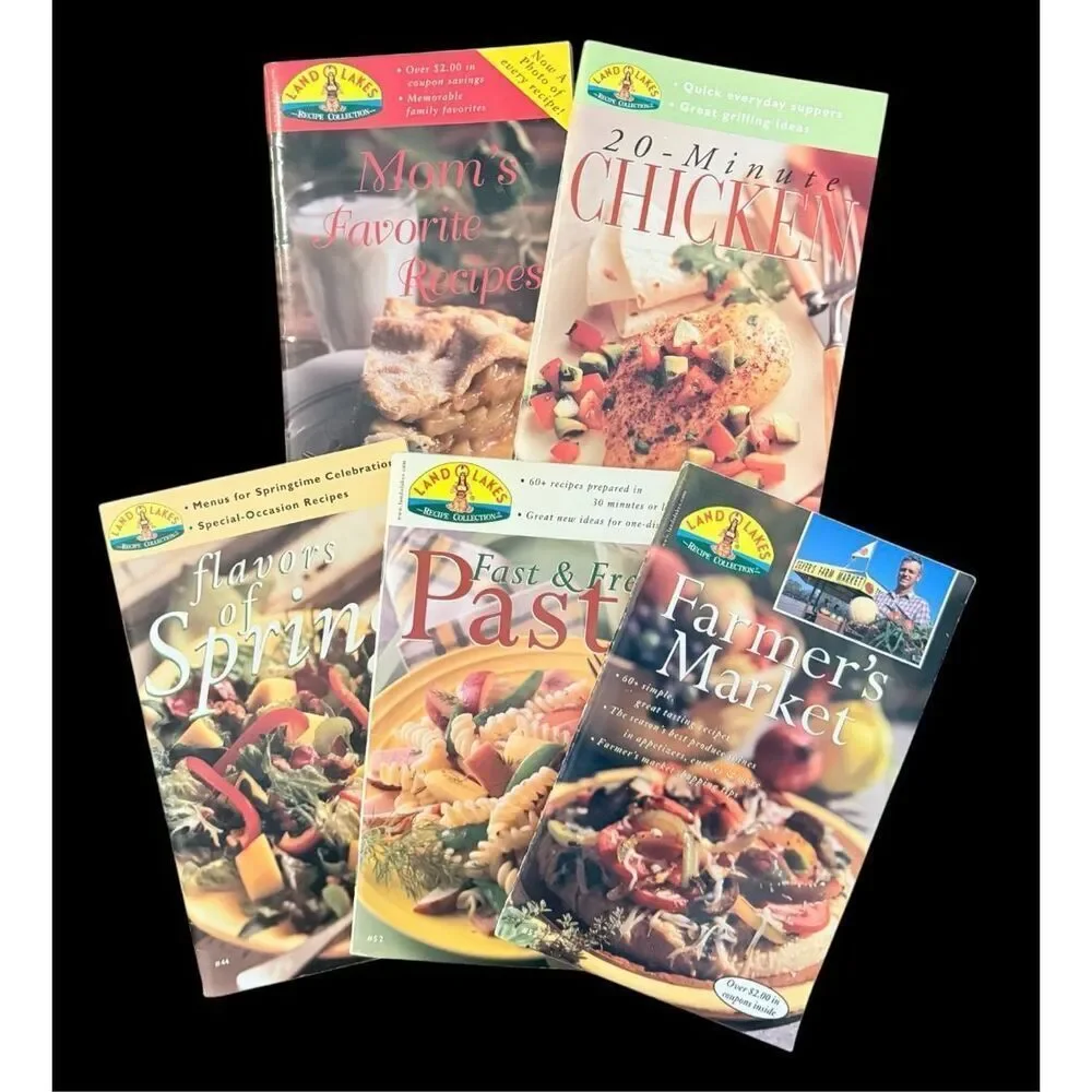 Land O Lakes Vintage Recipe Collection Cookbooks Set of 5