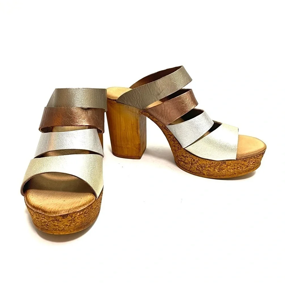 N/A mule leather heels