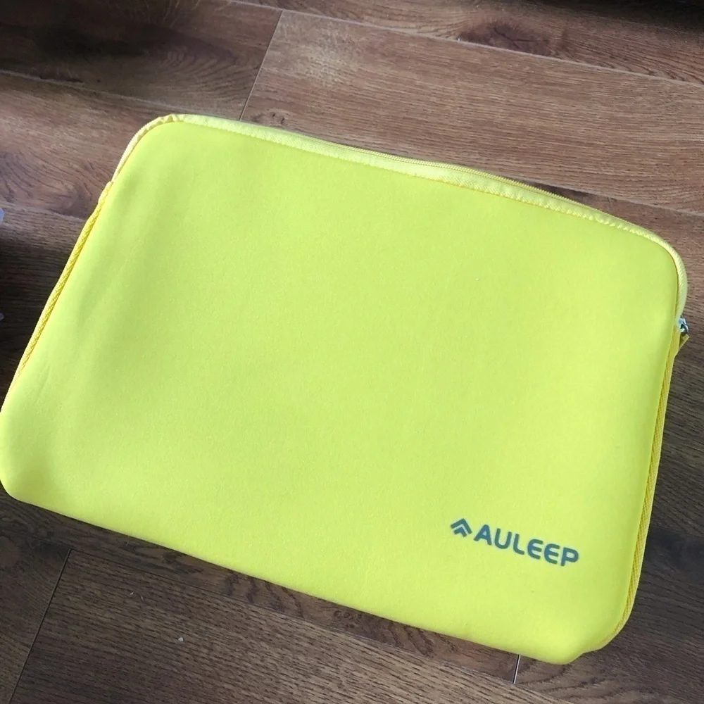 Yellow green 15” Laptop zipper sleeve