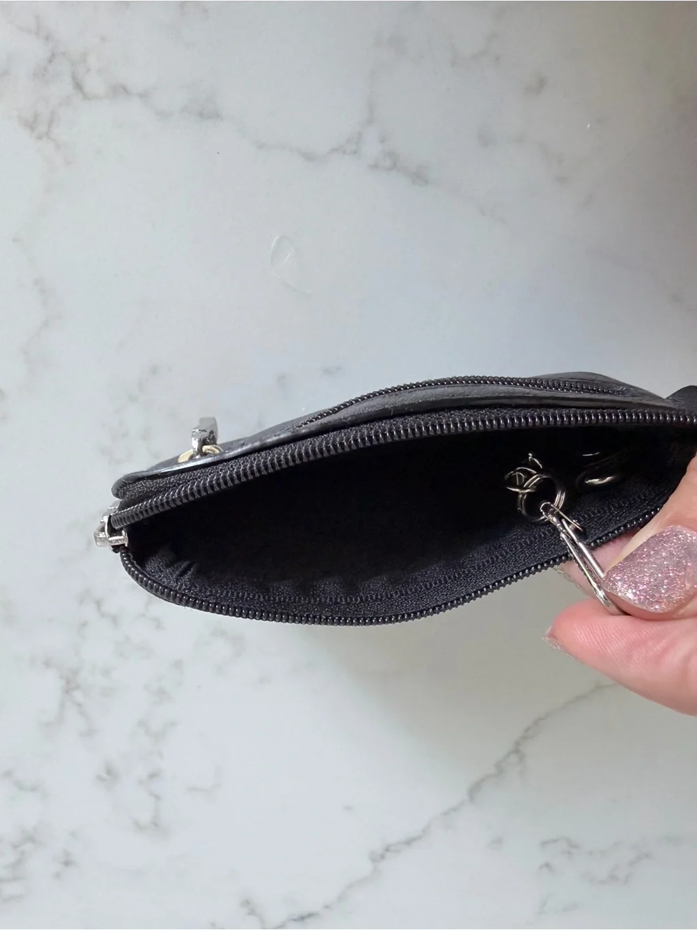 N/A black leather
