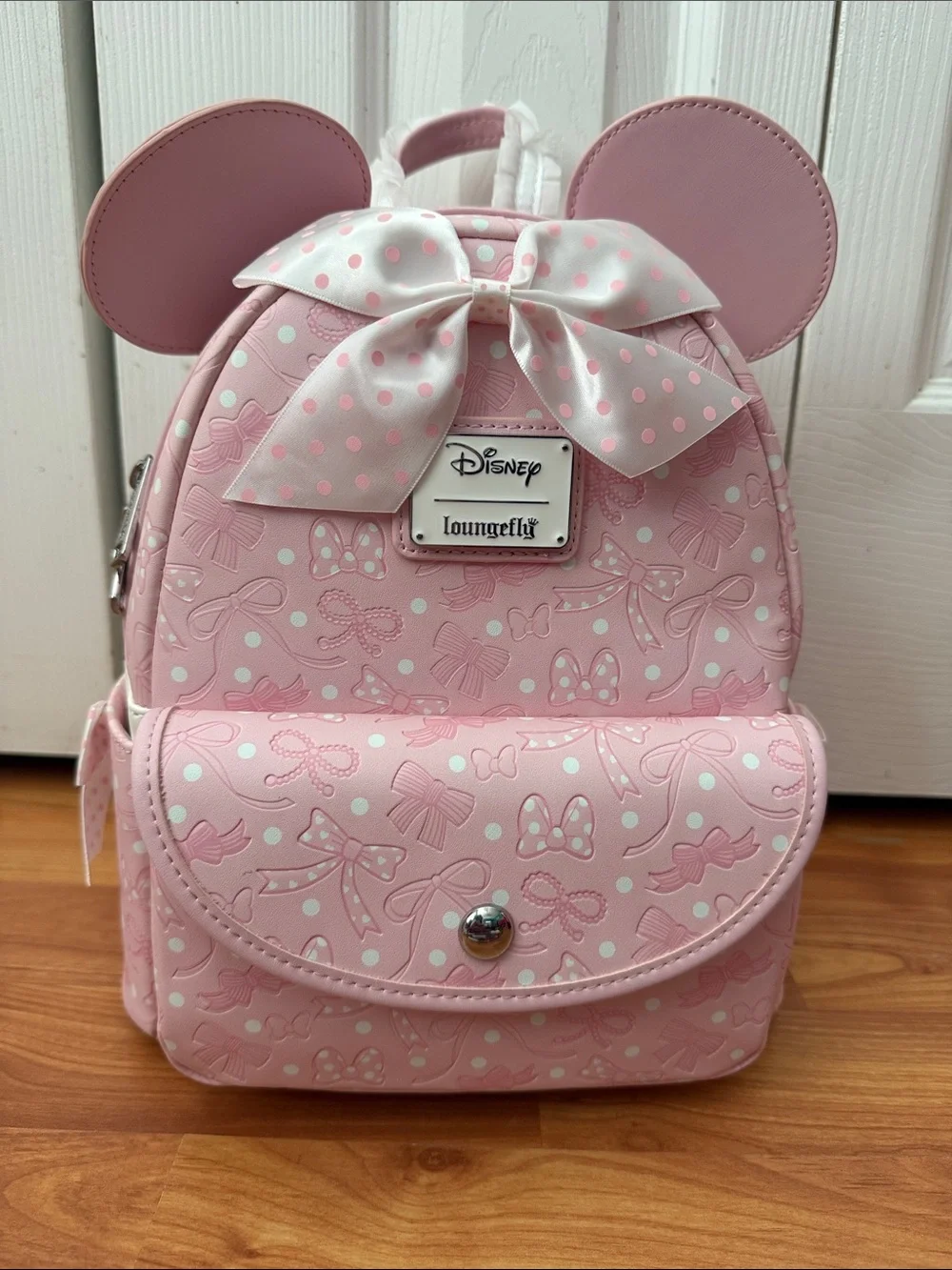 NWT Disney Loungefly Minnie Mouse Pink Bow Mini Backpack | Coquette | Pastel