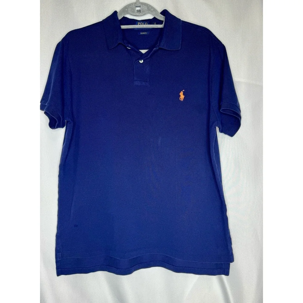 Polo Ralph Lauren navy tail neckline