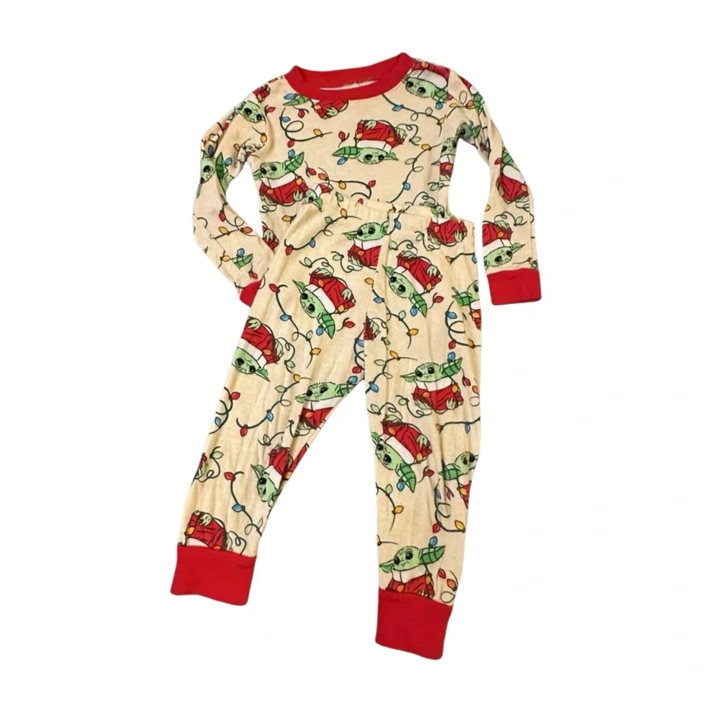 Festive Baby Yoda Pajama Set‎