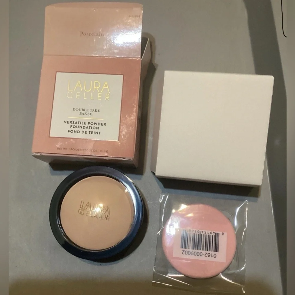 Laura Geller Double Take Baked Powder Foundation Porcelain brand new