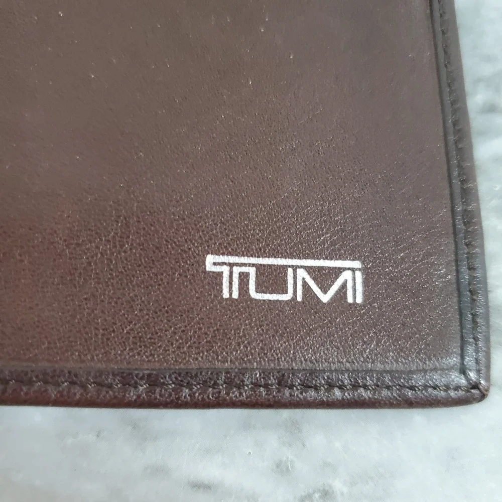 Tumi brown leather