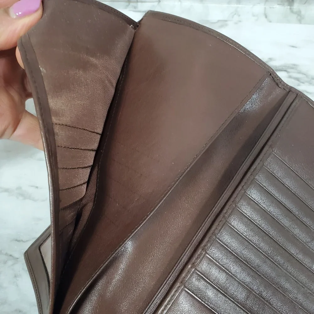 Tumi brown leather