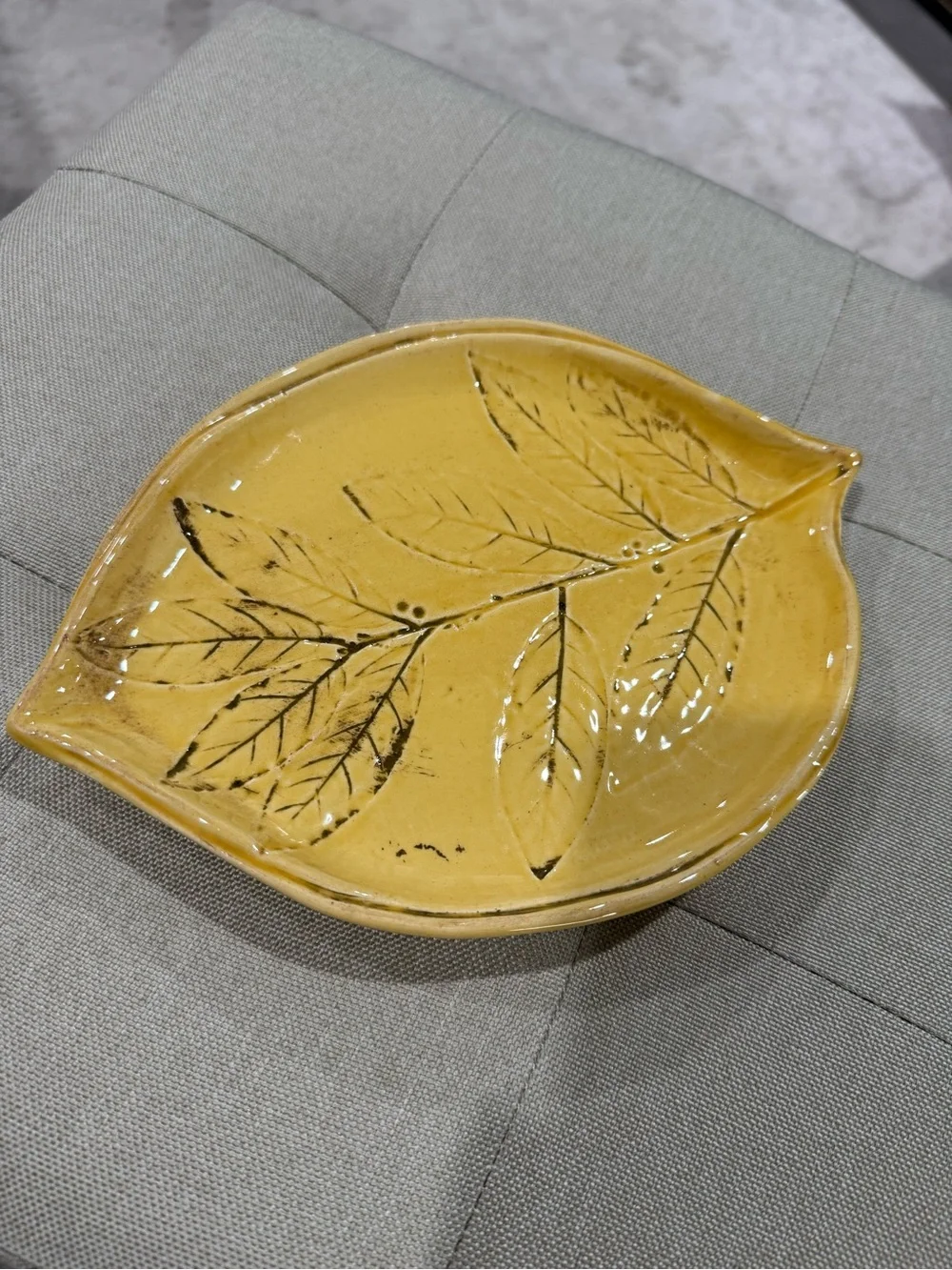 Crate&Barrel glossy yellow