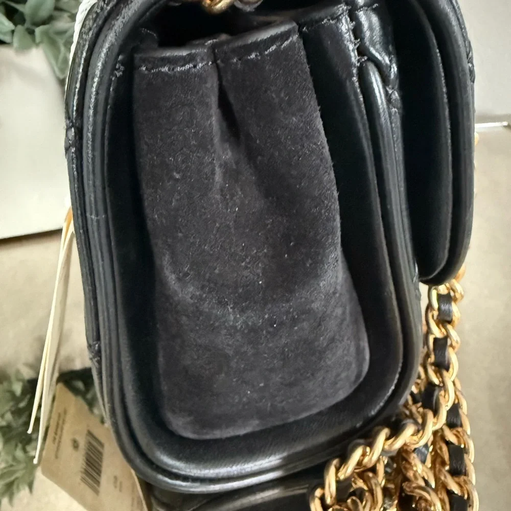 Tory Burch brass leather