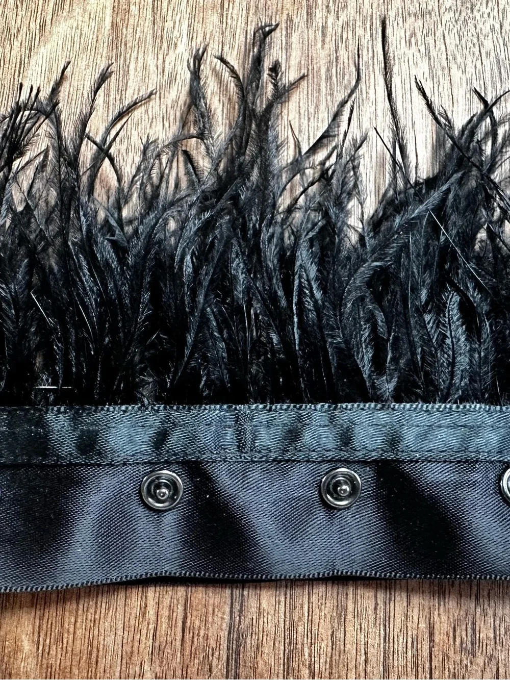 J. Crew black feather