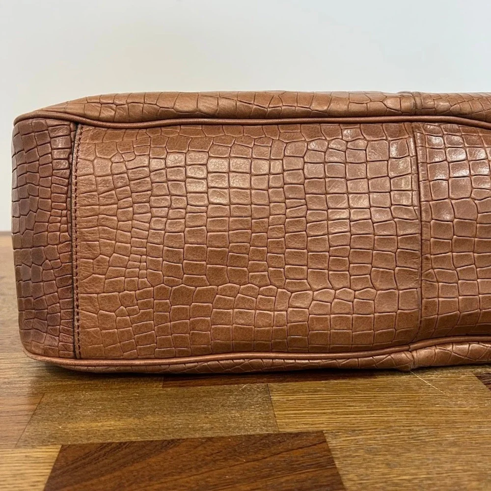 Tahari leather pre cognac