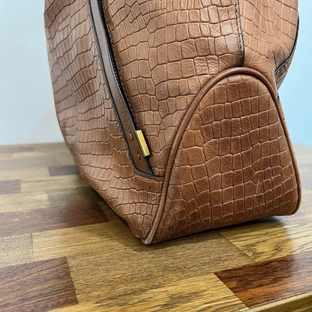 Tahari bag gold cognac