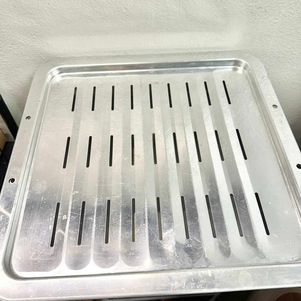 Aluminum Square Steamer Drip Pan Removable Slotted Insert 15.5