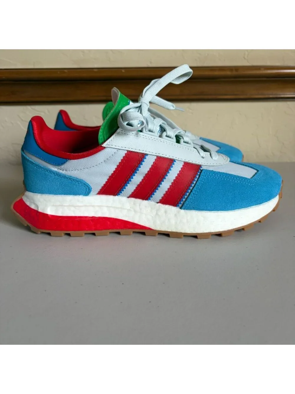 Adidas Retropy E5 Sneakers Men's US8 Blue Tint Vivid Red GY4489 Boost Foam